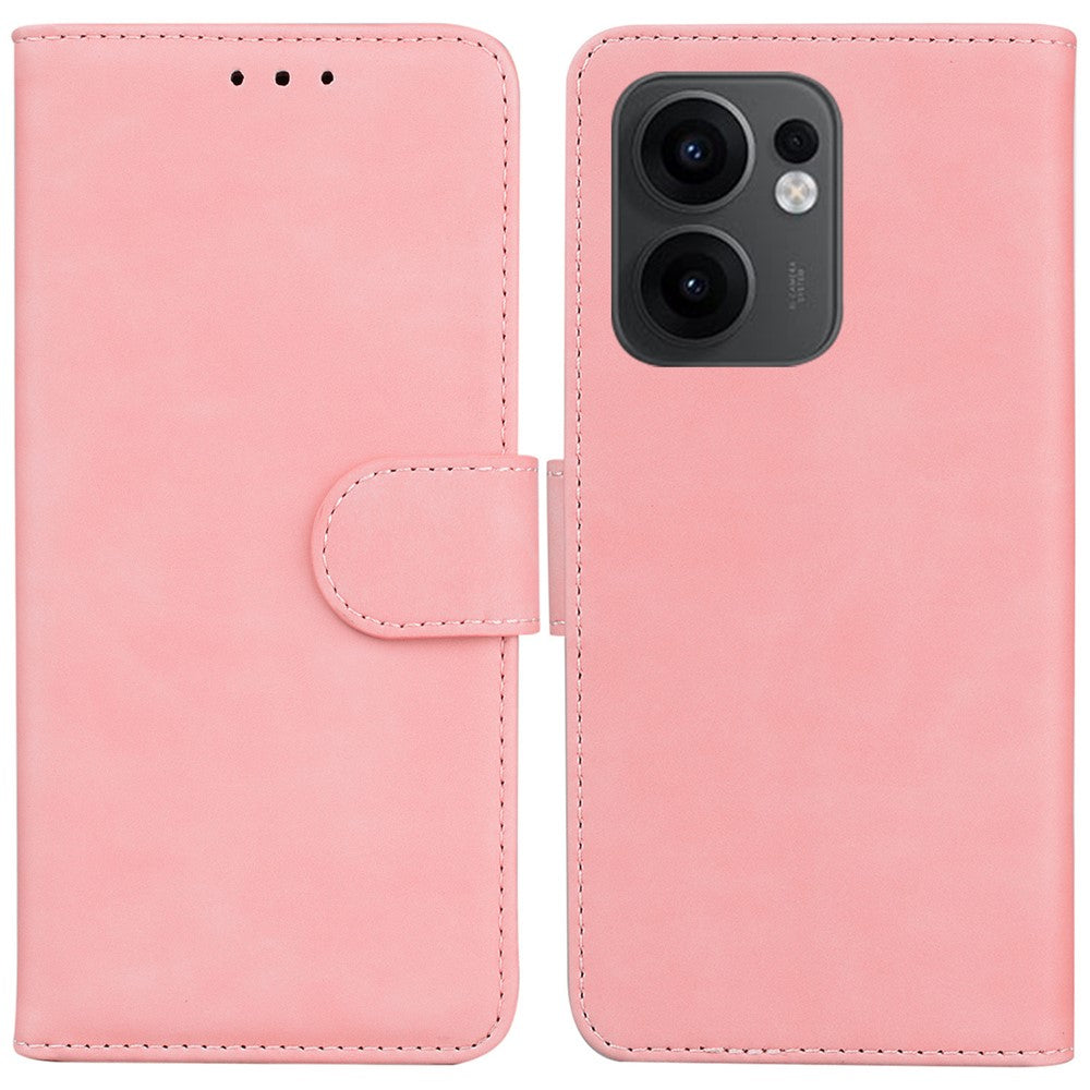 For Oppo Reno13 F 5G (Reno 13 FS 5G) / 4G Case Solid Color Leather Wallet Phone Cover