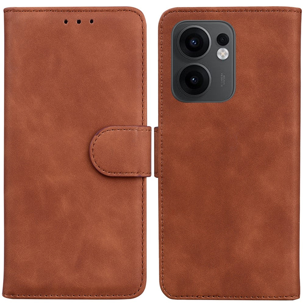 For Oppo Reno13 F 5G (Reno 13 FS 5G) / 4G Case Solid Color Leather Wallet Phone Cover