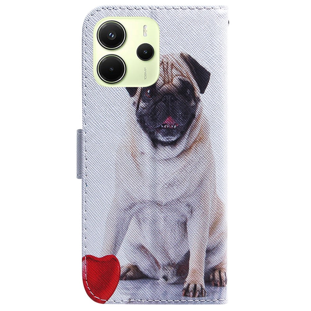 For Xiaomi Redmi Note 14 4G (164.84mm) Wallet Case Pattern Print Leather Phone Cover