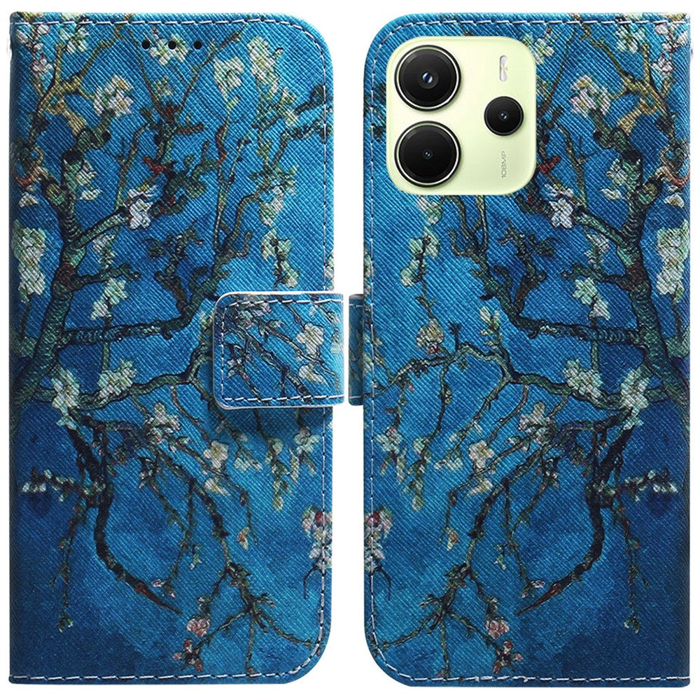 For Xiaomi Redmi Note 14 4G (164.84mm) Wallet Case Pattern Print Leather Phone Cover
