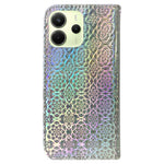 For Xiaomi Redmi Note 14 4G (164.84mm) Stand Case Dazzling Flower Leather Phone Cover