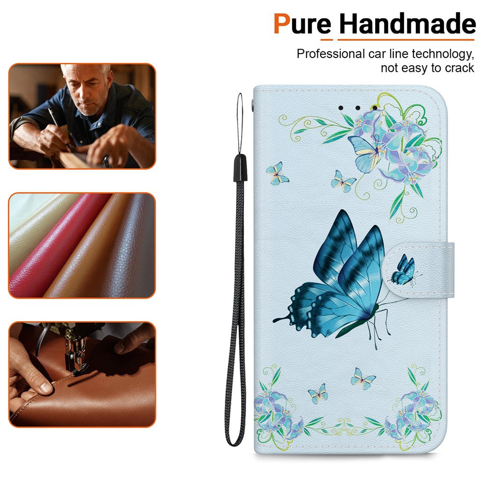 For Xiaomi Redmi Note 14 4G (164.84mm) Wallet Phone Case Anti-Drop Leather Flip Cover Pattern Printing