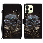 Xiaomi Redmi Note 14 4G (164.84mm) Plånboksfodral med fallskydd i läder, fällbart mönster, tryck