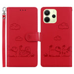 For Xiaomi Redmi Note 14 4G (164.84mm) Case RFID Blocking Kitten Pattern TPU + PU Leather Phone Cover