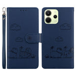 For Xiaomi Redmi Note 14 4G (164.84mm) Case RFID Blocking Kitten Pattern TPU + PU Leather Phone Cover