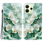 For Xiaomi Redmi Note 14 4G (164.84mm) Case Pattern Printing Anti-Drop Leather Flip Wallet Phone Cover with Lanyard