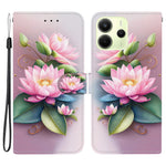 For Xiaomi Redmi Note 14 4G (164.84mm) Case Pattern Printing Anti-Drop Leather Flip Wallet Phone Cover with Lanyard