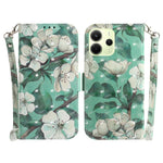 For Xiaomi Redmi Note 14 4G (164.84mm) Case Pattern Printing Leather Wallet Phone Cover with Wrist Strap