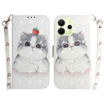 For Xiaomi Redmi Note 14 4G (164.84mm) Case Pattern Printing Leather Wallet Phone Cover with Wrist Strap