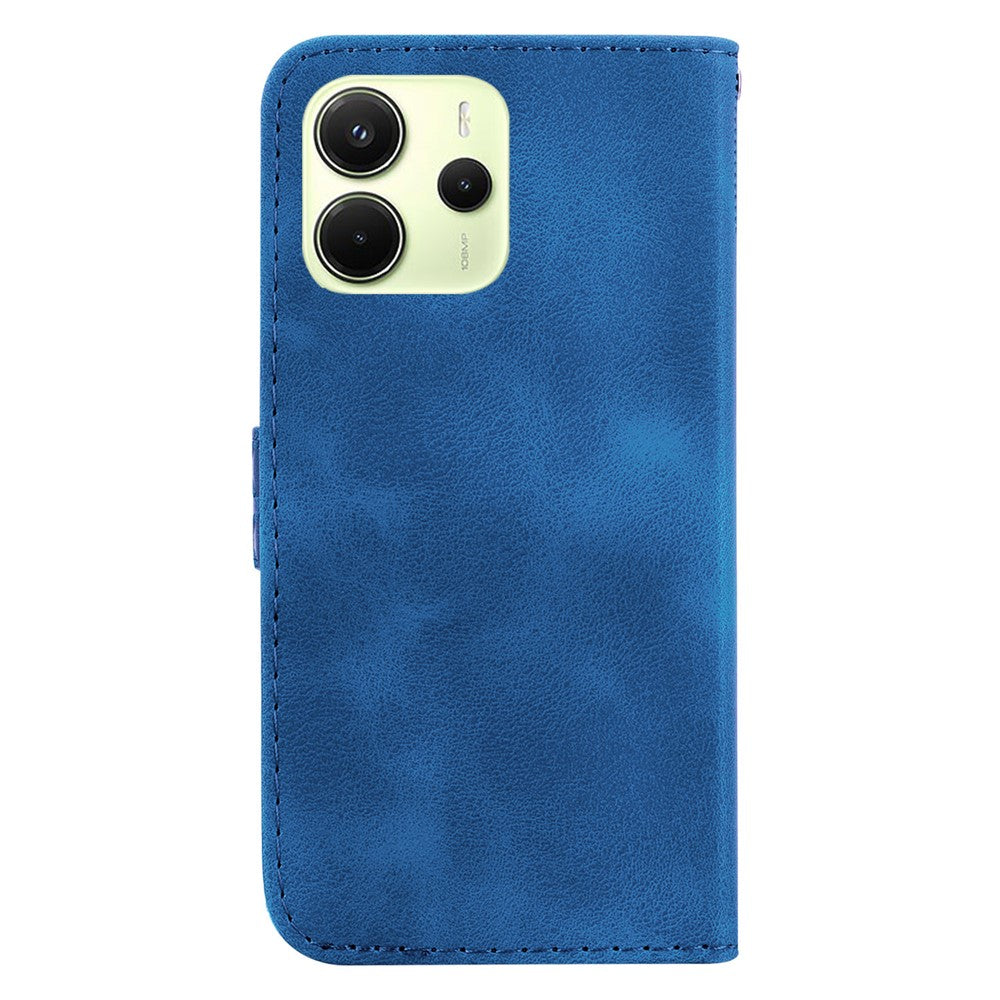 Xiaomi Redmi Note 14 4G (164,84 mm) stativfodral med 7-format mönster och lädertryck.