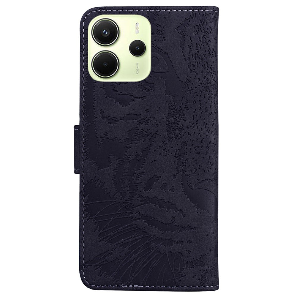 For Xiaomi Redmi Note 14 4G (164.84mm) Case Tiger Imprint Leather Wallet Phone Cover