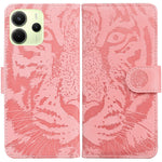 For Xiaomi Redmi Note 14 4G (164.84mm) Case Tiger Imprint Leather Wallet Phone Cover