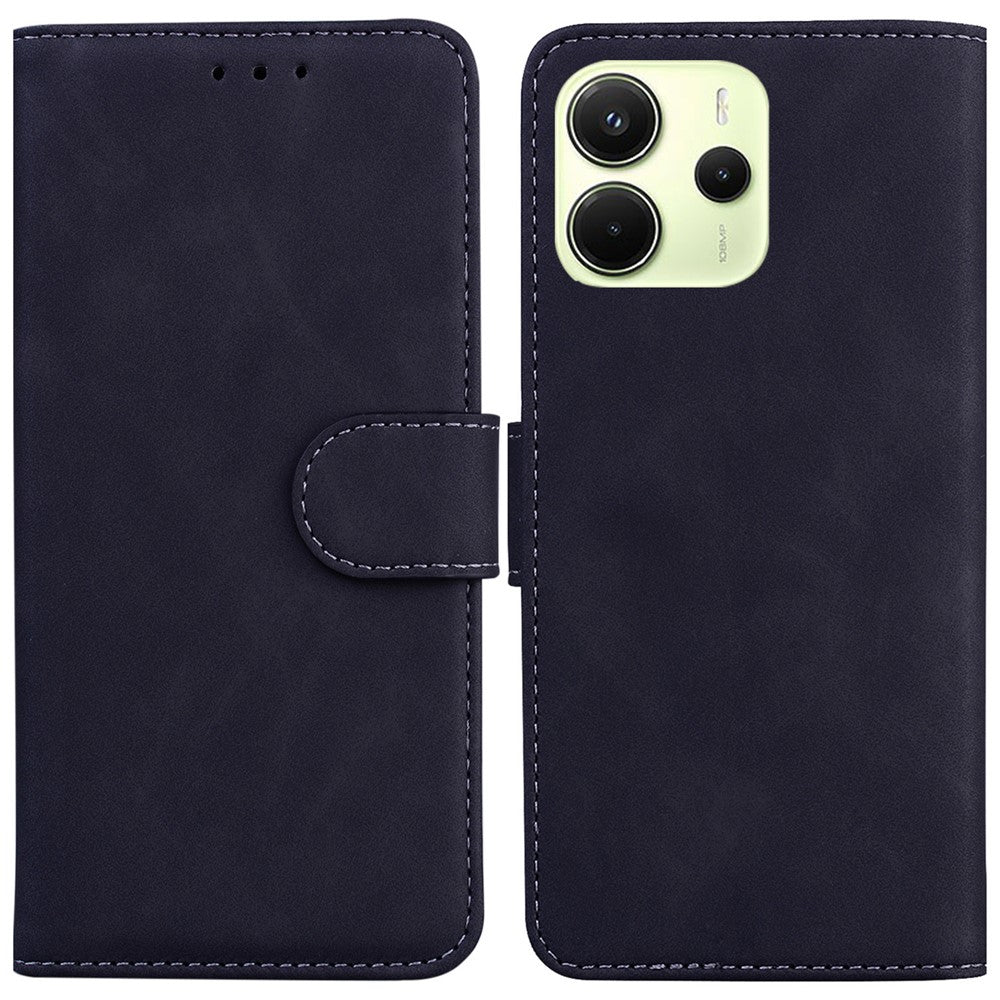 For Xiaomi Redmi Note 14 4G (164.84mm) Case Solid Color Leather Wallet Phone Cover
