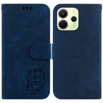 For Xiaomi Redmi Note 14 4G (164.84mm) Wallet Case Tiger Imprint Leather Shockproof Phone Cover