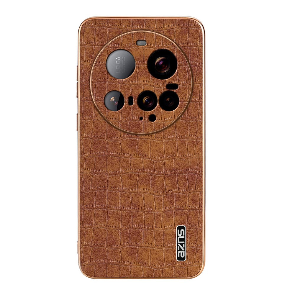 AZNS For Xiaomi 15 Ultra Case Electroplating Crocodile Texture PU + TPU Phone Cover