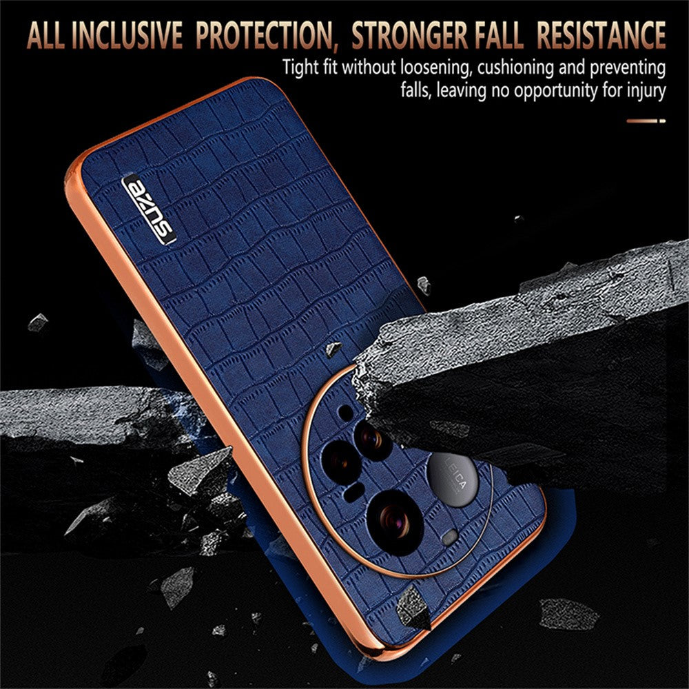 AZNS For Xiaomi 15 Ultra Case Electroplating Crocodile Texture PU + TPU Phone Cover