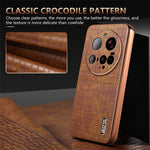 AZNS For Xiaomi 15 Ultra Case Electroplating Crocodile Texture PU + TPU Phone Cover