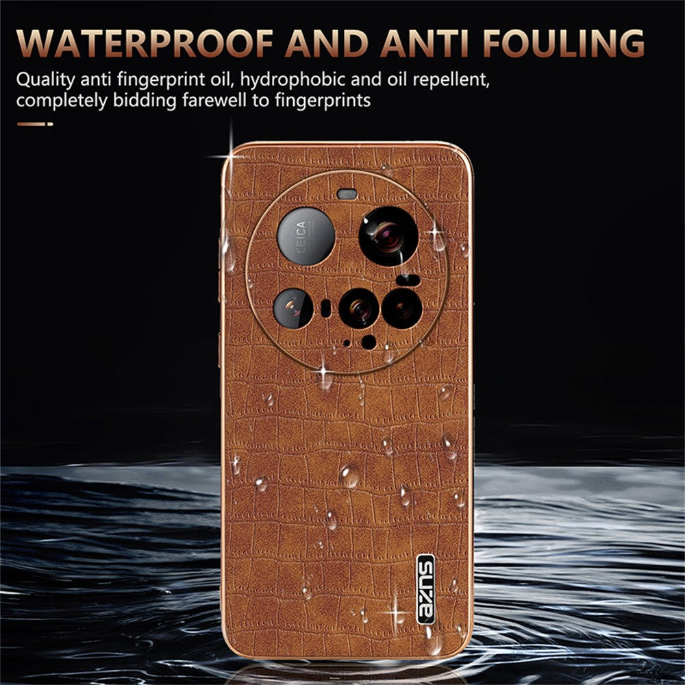 AZNS For Xiaomi 15 Ultra Case Electroplating Crocodile Texture PU + TPU Phone Cover