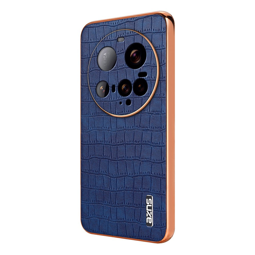 AZNS For Xiaomi 15 Ultra Case Electroplating Crocodile Texture PU + TPU Phone Cover