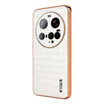 AZNS For Xiaomi 15 Ultra Case Electroplating Crocodile Texture PU + TPU Phone Cover