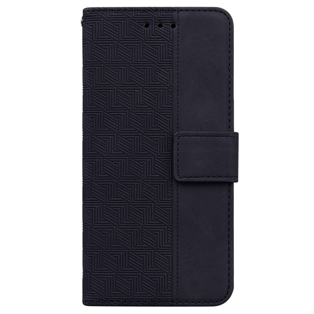 For Xiaomi 15 Ultra Case Geometry Pattern Leather Wallet Phone Cover with Wrist Strap