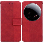 For Xiaomi 15 Ultra Case Geometry Pattern Leather Wallet Phone Cover with Wrist Strap