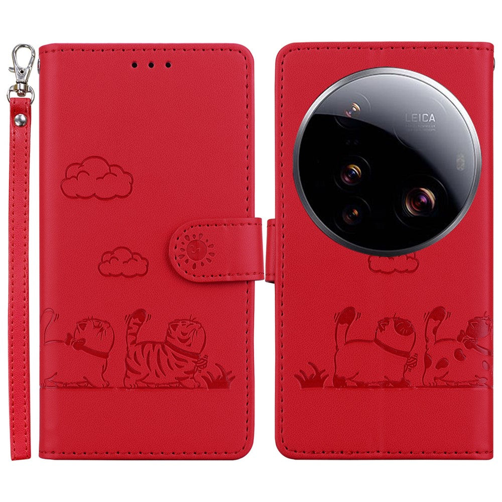 For Xiaomi 15 Ultra Case RFID Blocking Kitten Pattern TPU + PU Leather Phone Cover