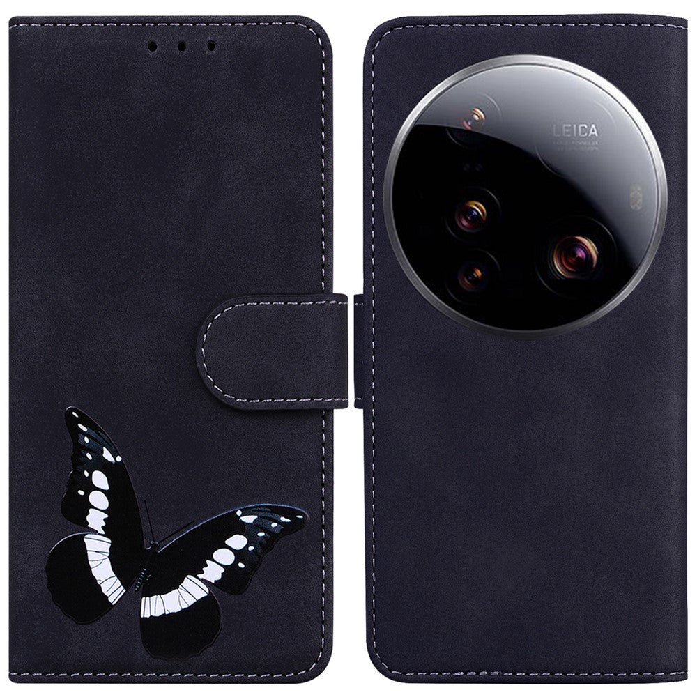 For Xiaomi 15 Ultra Stand Case PU Leather Phone Cover Butterfly Printed