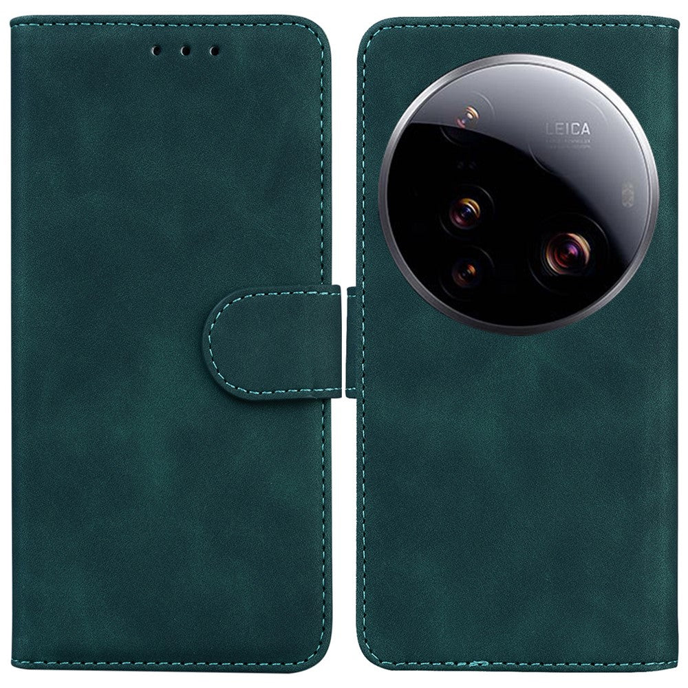 For Xiaomi 15 Ultra Case Solid Color Leather Wallet Phone Cover