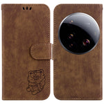 For Xiaomi 15 Ultra Wallet Case Tiger Imprint Leather Shockproof Phone Cover