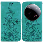 For Xiaomi 15 Ultra Case Lily Flower Imprint Leather Phone Cover with Stand