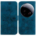 For Xiaomi 15 Ultra Case Lily Flower Imprint Leather Phone Cover with Stand