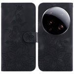 For Xiaomi 15 Ultra Case Lily Flower Imprint Leather Phone Cover with Stand