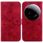 For Xiaomi 15 Ultra Case Lily Flower Imprint Leather Phone Cover with Stand
