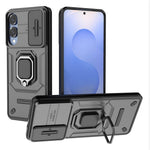 For Samsung Galaxy S25 Edge Case PC + TPU Kickstand Phone Protector with Lens Cover