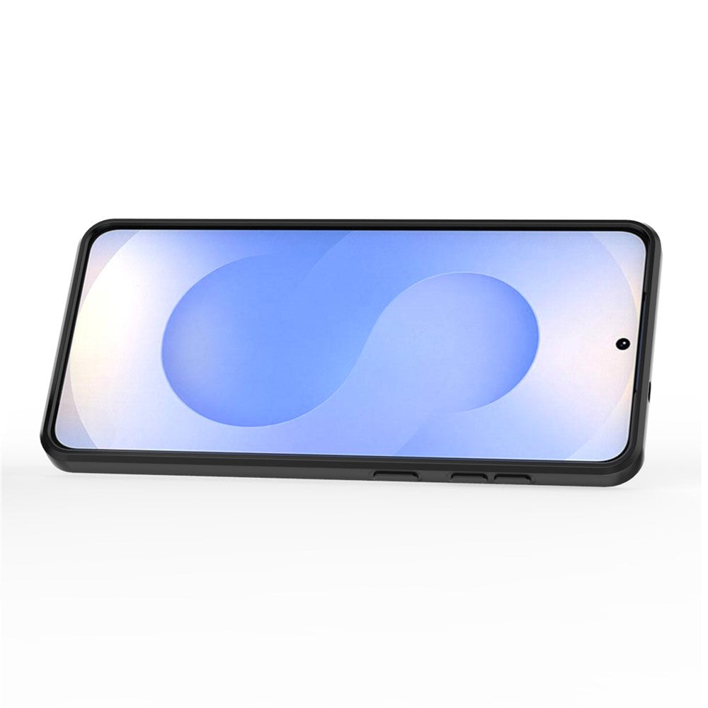 For Samsung Galaxy S25 Edge Case PC + TPU Kickstand Phone Protector with Lens Cover