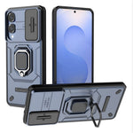For Samsung Galaxy S25 Edge Case PC + TPU Kickstand Phone Protector with Lens Cover