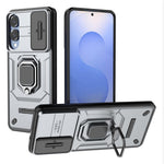 For Samsung Galaxy S25 Edge Case PC + TPU Kickstand Phone Protector with Lens Cover
