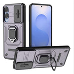 For Samsung Galaxy S25 Edge Case PC + TPU Kickstand Phone Protector with Lens Cover