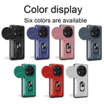 For Xiaomi Redmi Note 14 Pro 4G Case PC + TPU Kickstand Phone Back Cover with Camera Slider