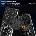 For Xiaomi Redmi Note 14 Pro 4G Case PC + TPU Kickstand Phone Back Cover with Camera Slider