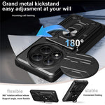 For Xiaomi Redmi Note 14 Pro 4G Case PC + TPU Kickstand Phone Back Cover with Camera Slider