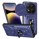 For Xiaomi Redmi Note 14 Pro 4G Case PC + TPU Kickstand Phone Back Cover with Camera Slider