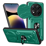 For Xiaomi Redmi Note 14 Pro 4G Case PC + TPU Kickstand Phone Back Cover with Camera Slider