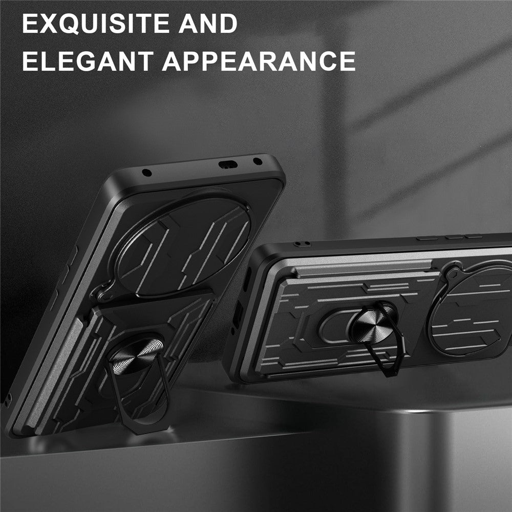 For Honor Magic7 Lite 5G / X9c 5G / X60 Pro 5G Case PC + TPU Kickstand Phone Back Cover with Camera Slider
