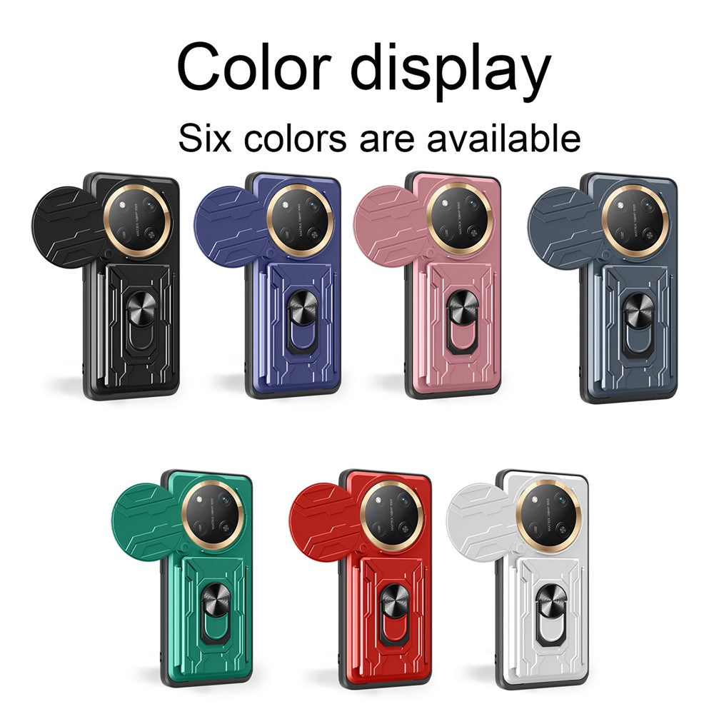 For Honor Magic7 Lite 5G / X9c 5G / X60 Pro 5G Case PC + TPU Kickstand Phone Back Cover with Camera Slider