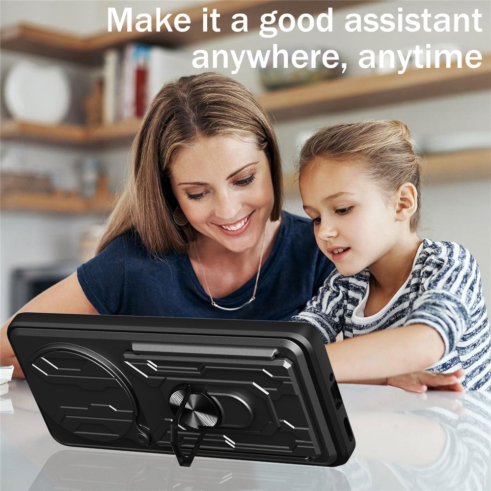 For Honor Magic7 Lite 5G / X9c 5G / X60 Pro 5G Case PC + TPU Kickstand Phone Back Cover with Camera Slider