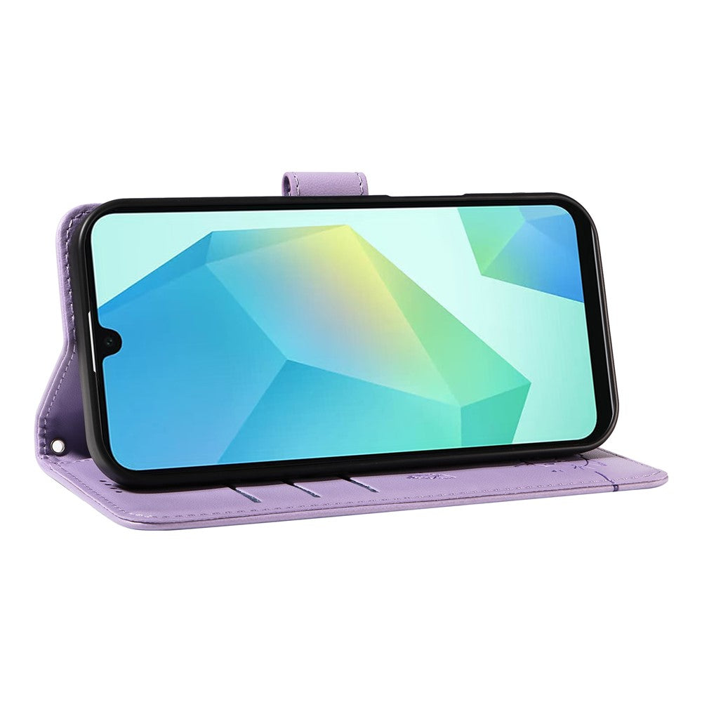 Samsung Galaxy A18 5G / A18 4G A17 5G / A17 4G / A26 5G / A16 5G / A16 4G Plånboksfodral Läderfodral med Kattmönster och Handledsrem