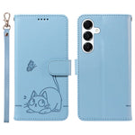 Samsung Galaxy A18 5G / A18 4G A17 5G / A17 4G / A26 5G / A16 5G / A16 4G Plånboksfodral Läderfodral med Kattmönster och Handledsrem