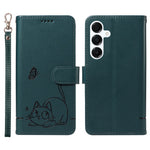 Samsung Galaxy A18 5G / A18 4G A17 5G / A17 4G / A26 5G / A16 5G / A16 4G Plånboksfodral Läderfodral med Kattmönster och Handledsrem